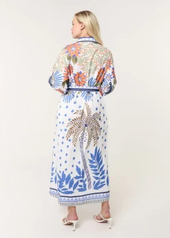 Blue Vanilla Blue Tropical Print Dress