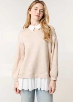 Blue Vanilla Brown 2in1 Cut & Sew Sweater