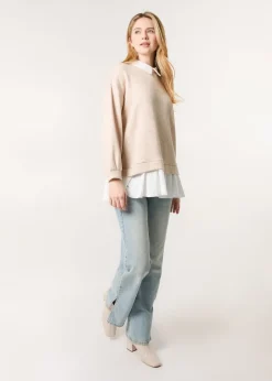 Blue Vanilla Brown 2in1 Cut & Sew Sweater