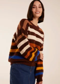 Blue Vanilla Chocolate Soft Touch Stripe Jumper