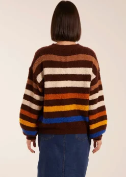 Blue Vanilla Chocolate Soft Touch Stripe Jumper