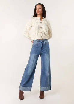 Blue Vanilla Denim Wide Leg Denim Jeans