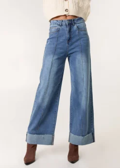 Blue Vanilla Denim Wide Leg Denim Jeans