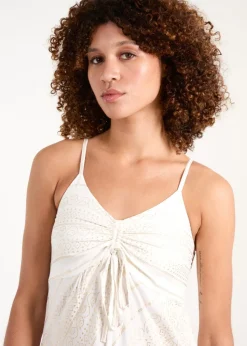 Blue Vanilla Gold Metallic Tie Front Maxi Dress