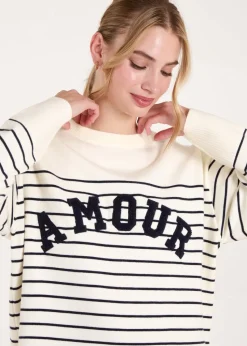 Blue Vanilla Ivory Amour Towelling Jumper