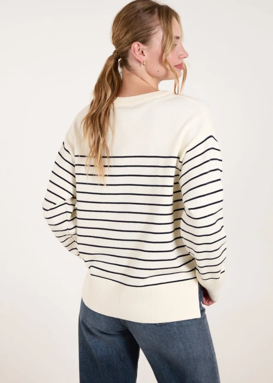 Blue Vanilla Ivory Amour Towelling Jumper