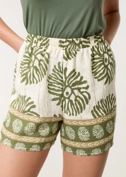 Blue Vanilla Khaki Elasticated Shorts