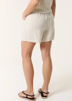 Blue Vanilla Linen Pinstripe Shorts