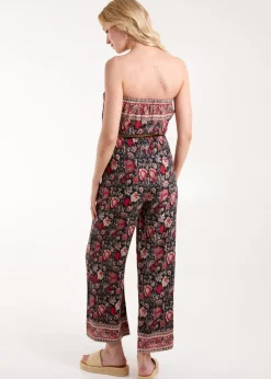 Blue Vanilla Red Belted Bandeau Jumpsuit