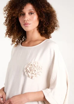 Blue Vanilla Stone Corsage Top