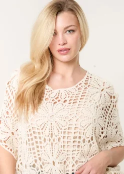 Blue Vanilla Stone Daisy Crotchet Top