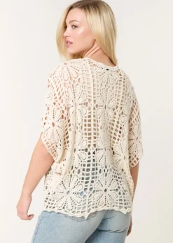 Blue Vanilla Stone Daisy Crotchet Top