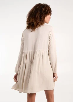 Blue Vanilla Stone Embroidered Tunic Dress