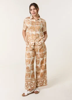 Blue Vanilla Stone Seashell Top & Trouser Set