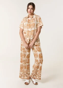 Blue Vanilla Stone Seashell Top & Trouser Set