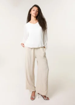 Blue Vanilla Stone Sparkle Wide Leg Trouser