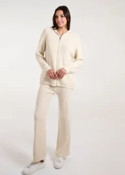 Blue Vanilla Stone Zip Front Hoodie Tracksuit Set