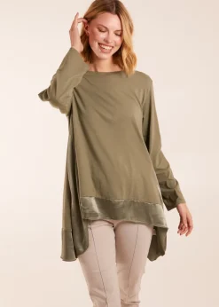 Blue Vanilla Sweatshirt With Sateen Tunic Insert