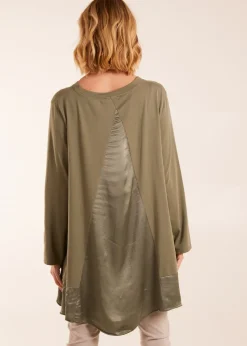 Blue Vanilla Sweatshirt With Sateen Tunic Insert