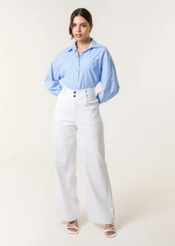 Blue Vanilla White High Waisted Jeans