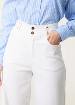 Blue Vanilla White High Waisted Jeans