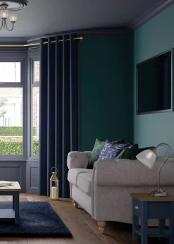 Blue Velvet Foil Cushion