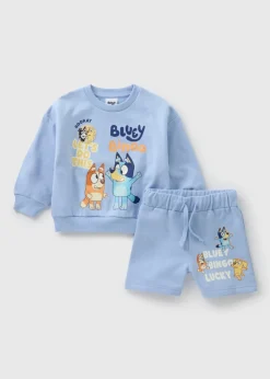 Bluey Kids Blue Sweatshirt & Shorts Set (1-7yrs)