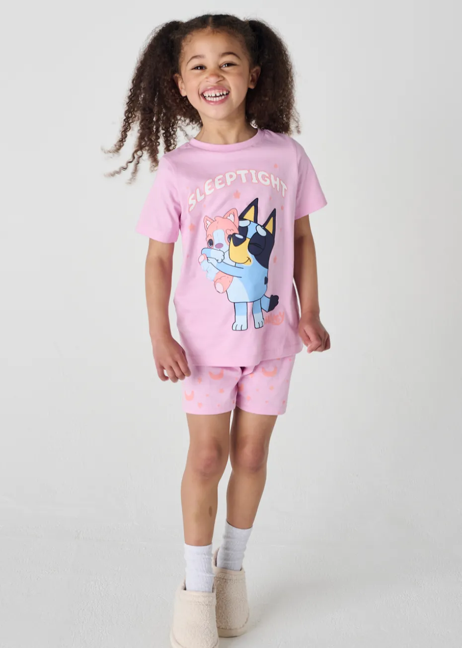 Bluey Short Girls Pyjama Set Pink (1-5 Years)