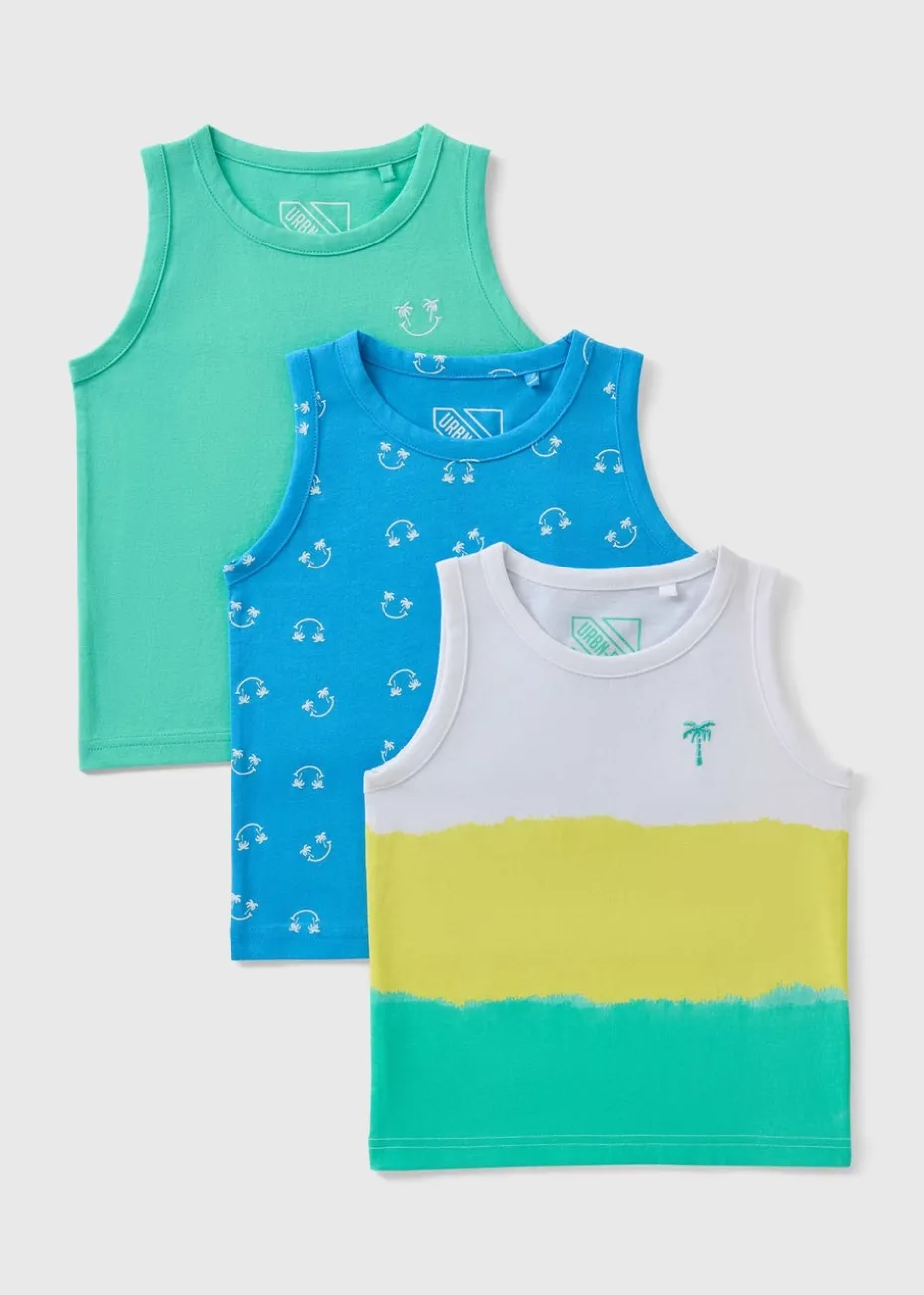 Boys 3 Pack Ombre Vests (1-7yrs)