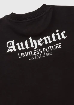 Boys Black Authentic T-Shirt (7-15yrs)