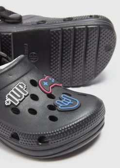 Boys Black Gamer Clogs (Younger 8/9 - Older 5/6)