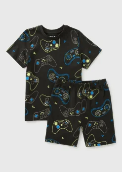 Boys Black Gaming Pyjama Set (7-13yrs)