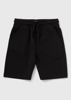 Boys Black Jogger Shorts (7-15yrs)