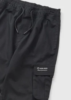 Boys Black Ripstop Cargo Trousers (7-15yrs)