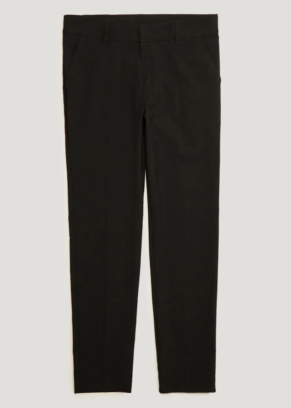 Boys Black Skinny Fit School Trousers (10-16yrs)