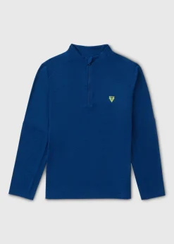 Boys Blue Half Zip Sports Top (7-15yrs)