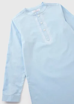 Boys Blue Kurta Shirt (7-15yrs)