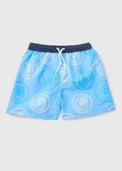 Boys Blue Manchester City Swim Shorts (4-13yrs)