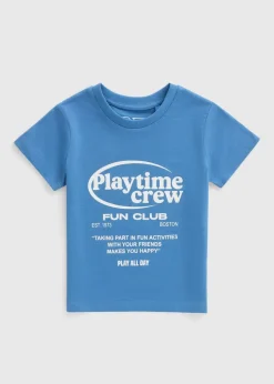 Boys Blue Playtime Crew T-Shirt (1-7yrs)