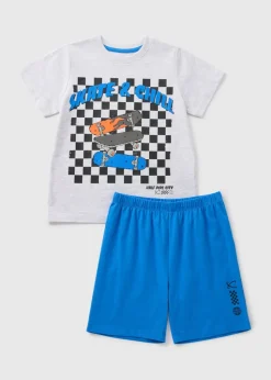 Boys Blue Skate Pyjama Set (7-13yrs)