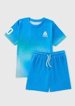 Boys Blue Sports Top & Shorts Set (7-15yrs)