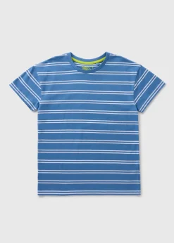 Boys Blue Stripe T-Shirt (7-15yrs)