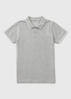 Boys Grey Casual Polo Shirt (7-15yrs)