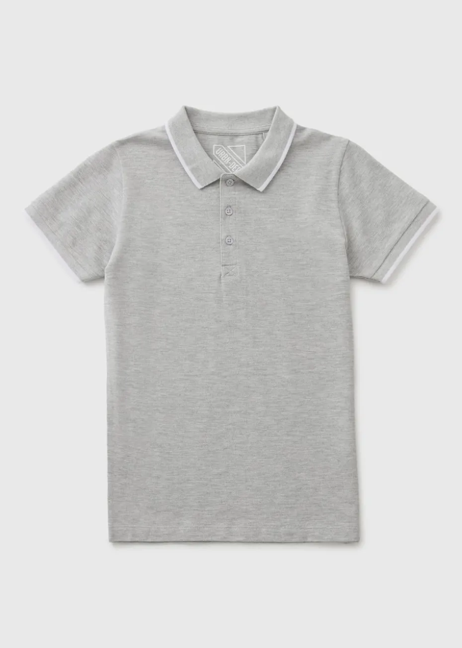 Boys Grey Casual Polo Shirt (7-15yrs)