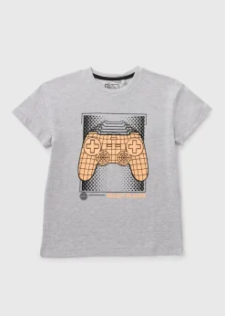 Boys Grey Gamer T-Shirt (7-15yrs)