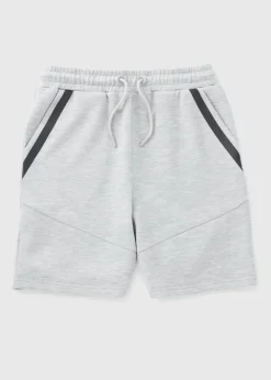Boys Grey Sports Jogger Shorts (7-15yrs)