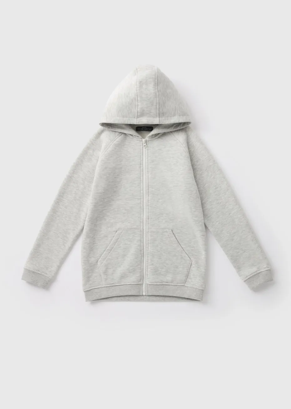 Boys Grey Zip Up Hoodie (7-15yrs)