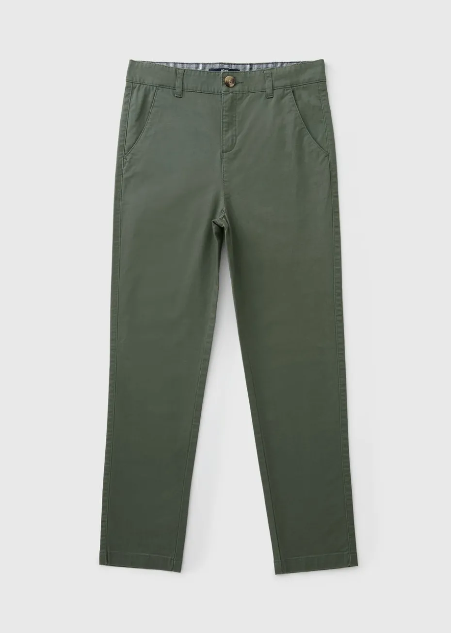 Boys Khaki Chino Trousers (7-15yrs)