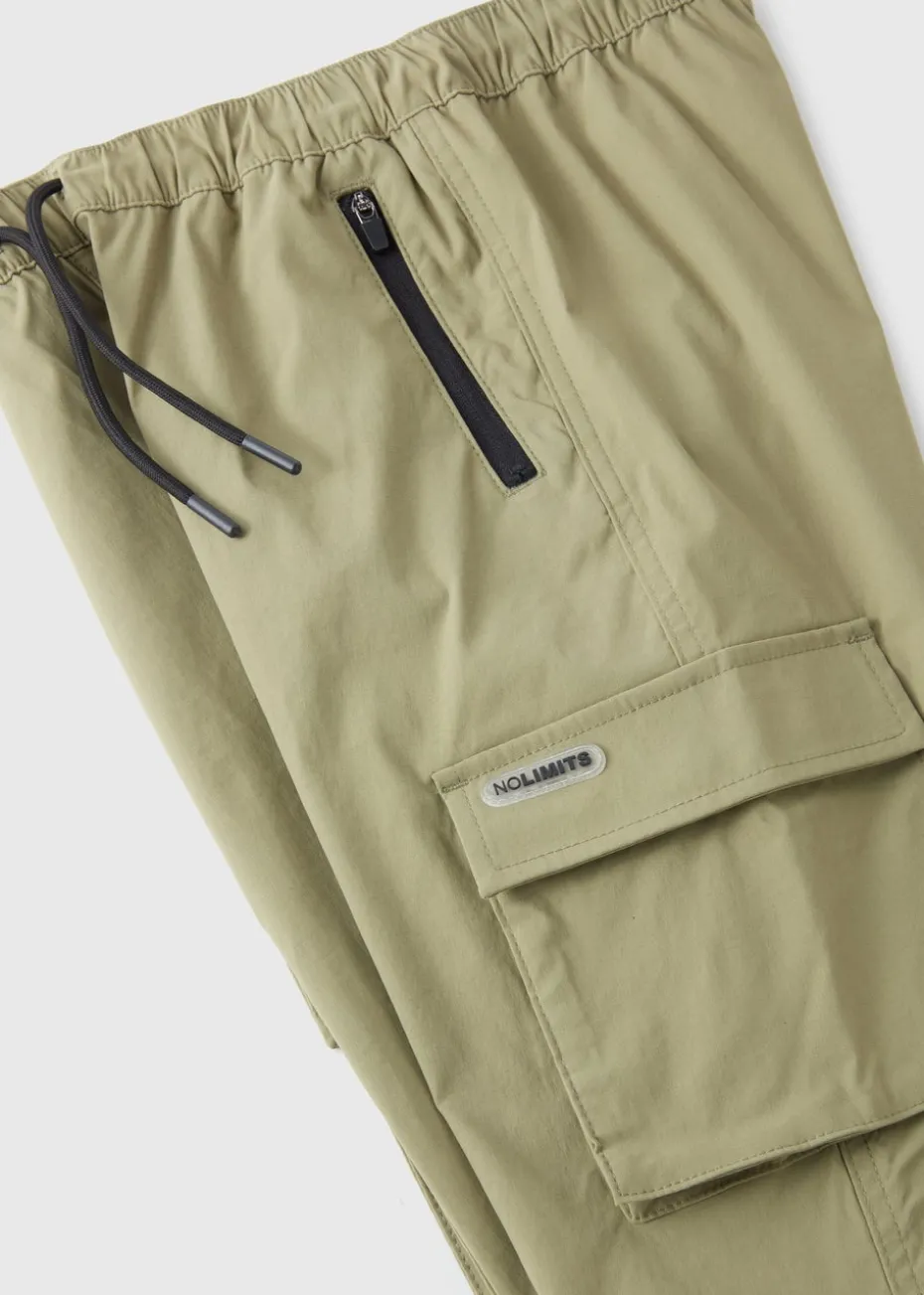 Boys Khaki Sporty Cargo Trousers (7-15yrs)