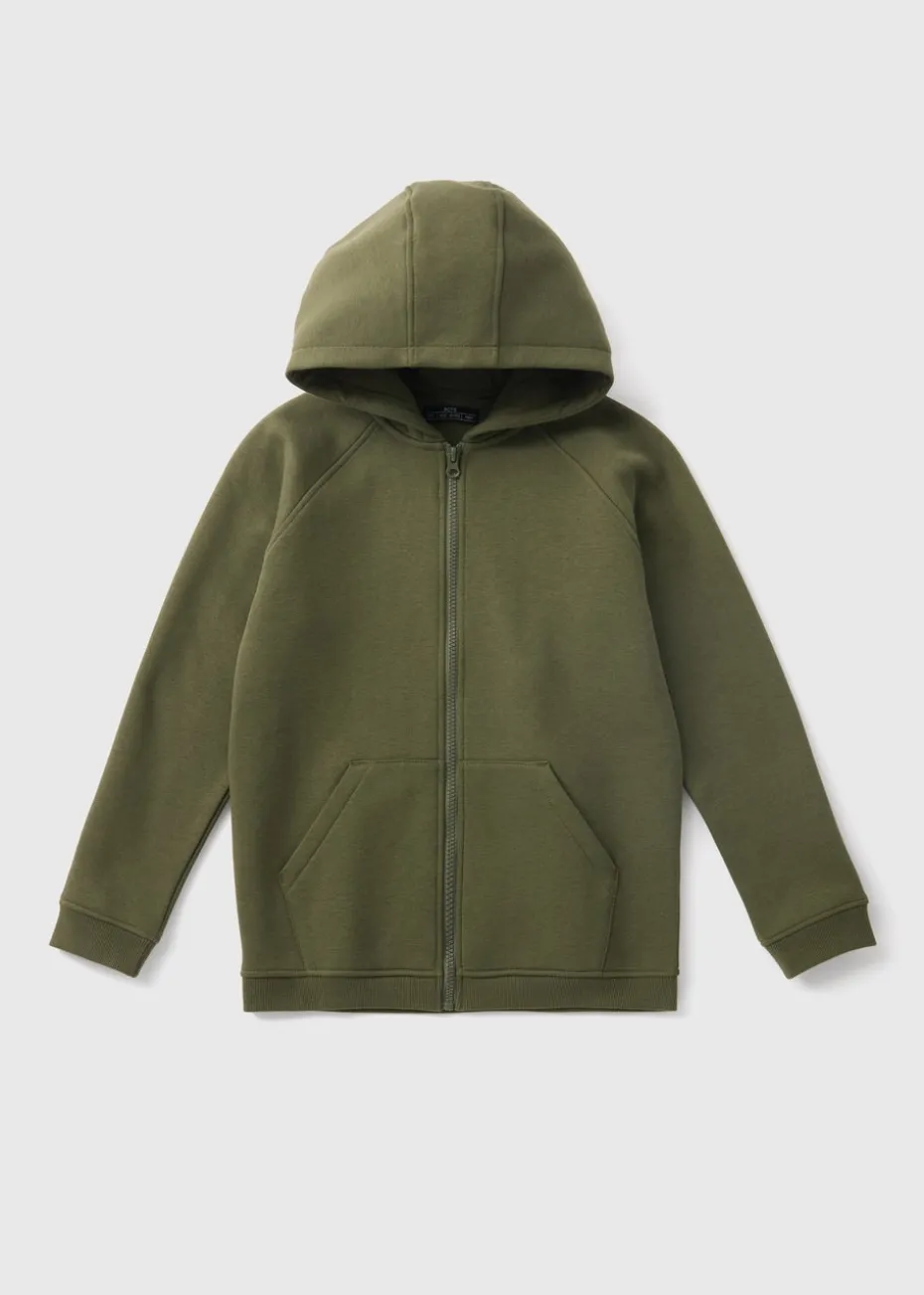 Boys Khaki Zip Up Hoodie (7-15yrs)